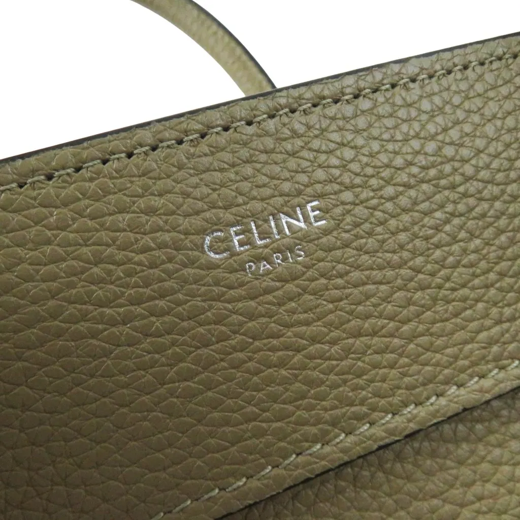 Celine Micro Drummed Calfskin Luggage Tote Beige Leather Never worn - Box View