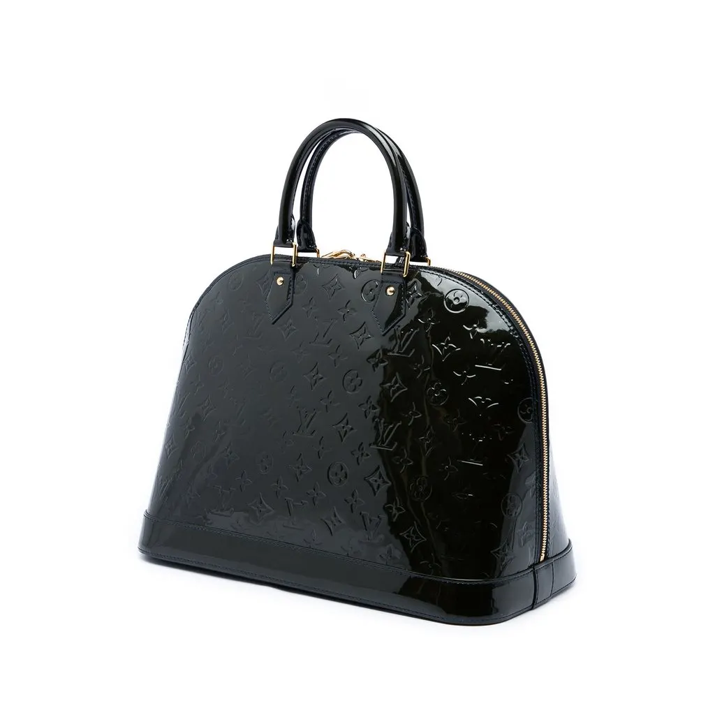 Louis Vuitton Monogram Vernis Alma GM Blue Leather Very good - Back View