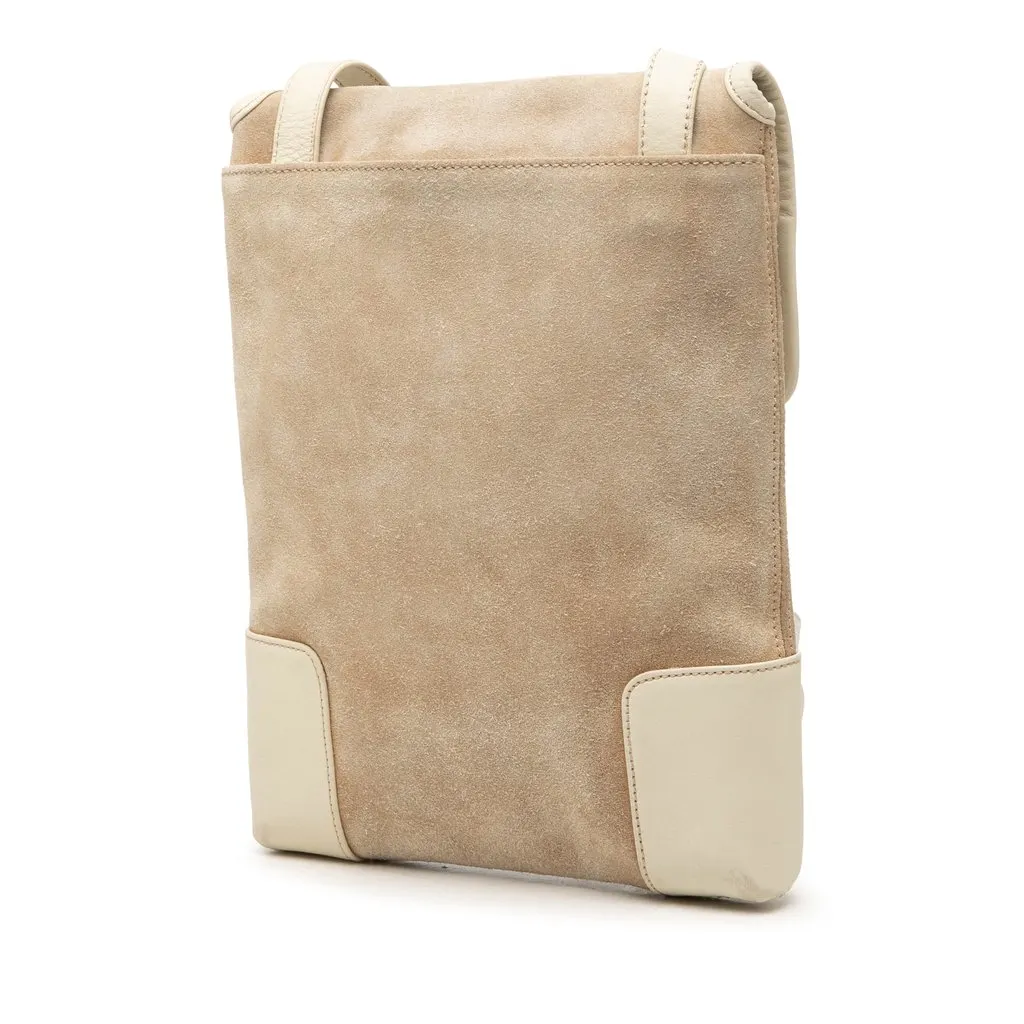 Loewe Suede Anagram Crossbody Beige Suede Very good - Back View