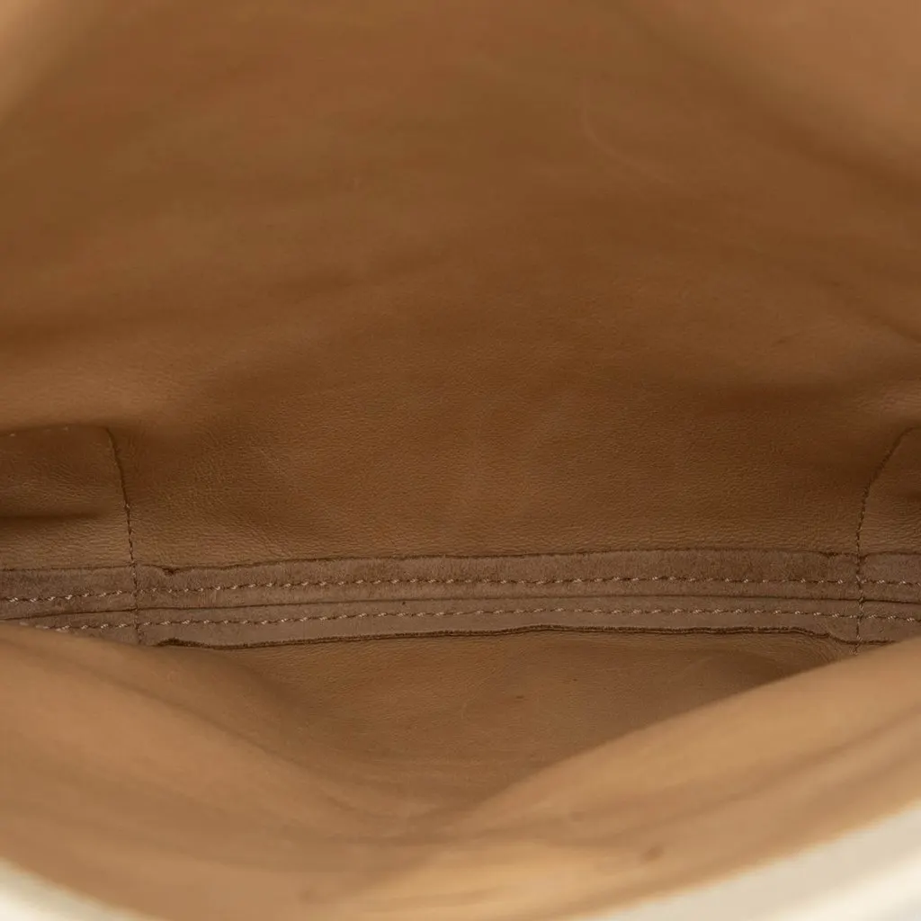 Loewe Suede Anagram Crossbody Beige Suede Very good - Model View