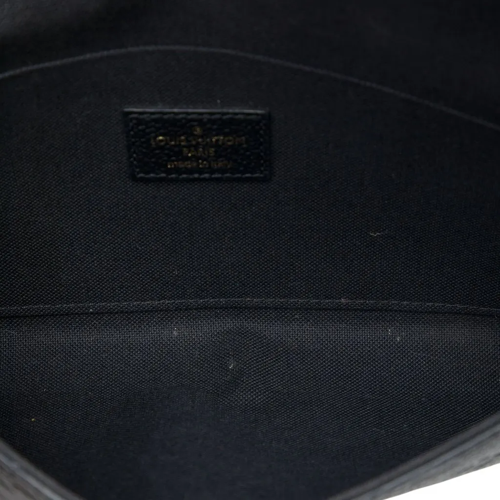 Louis Vuitton Monogram Empreinte Pochette Felicie Black Leather Good - Model View