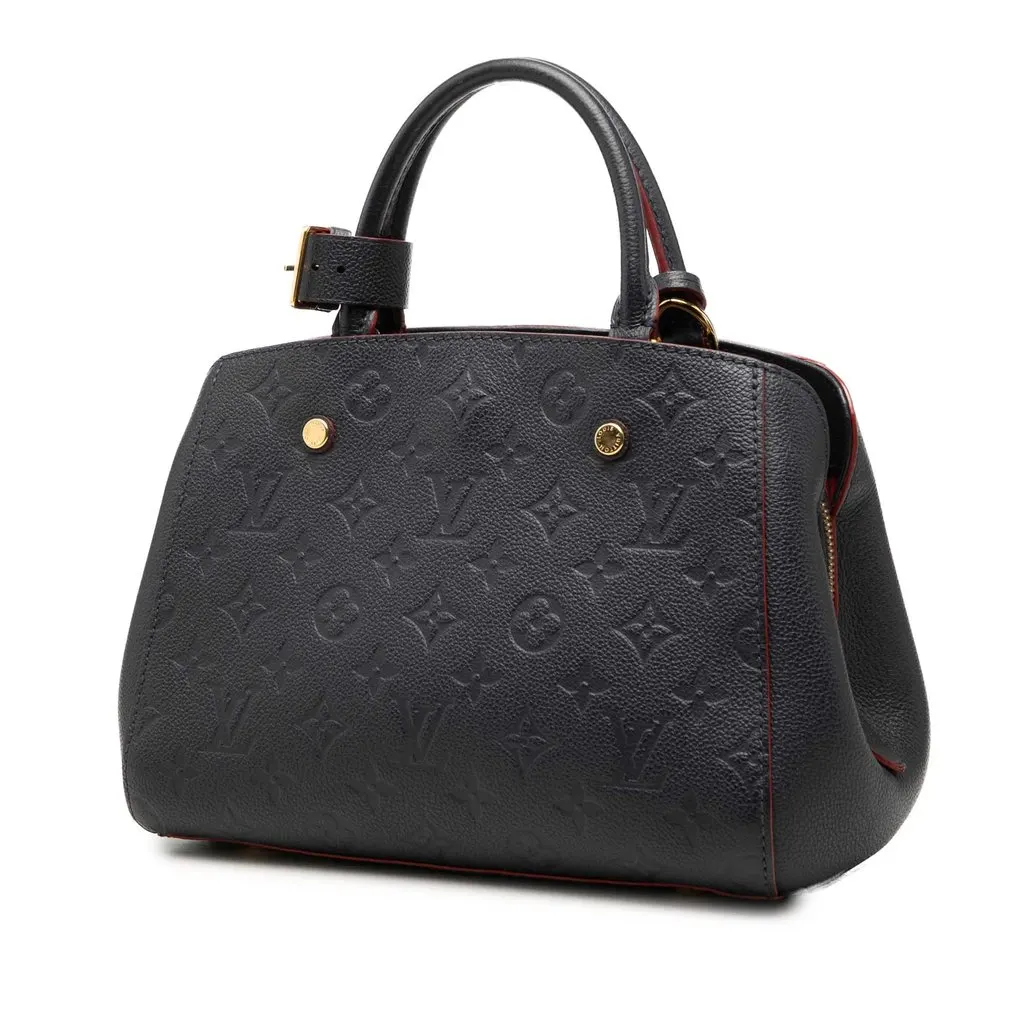 Louis Vuitton Monogram Empreinte Montaigne BB Blue Leather Very good - Back View