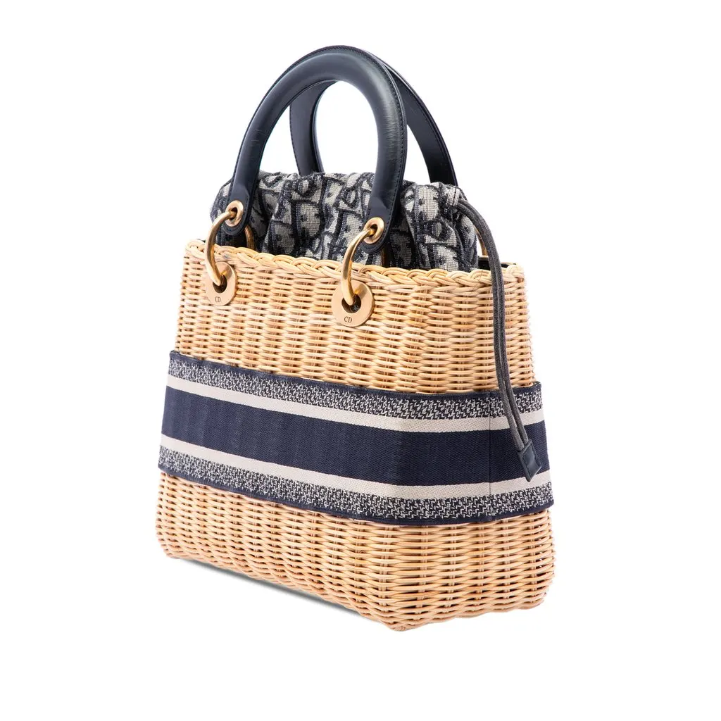 Dior Medium Wicker Oblique Lady Dior Brown Very good - Back View
