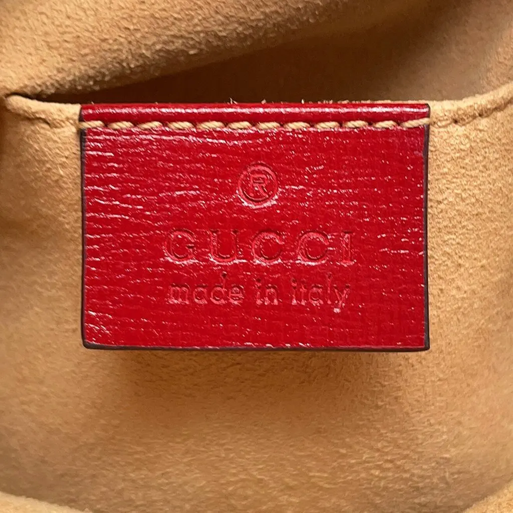 Gucci Calfskin Horsebit 1955 Bucket Bag Red Leather Very good - Box View