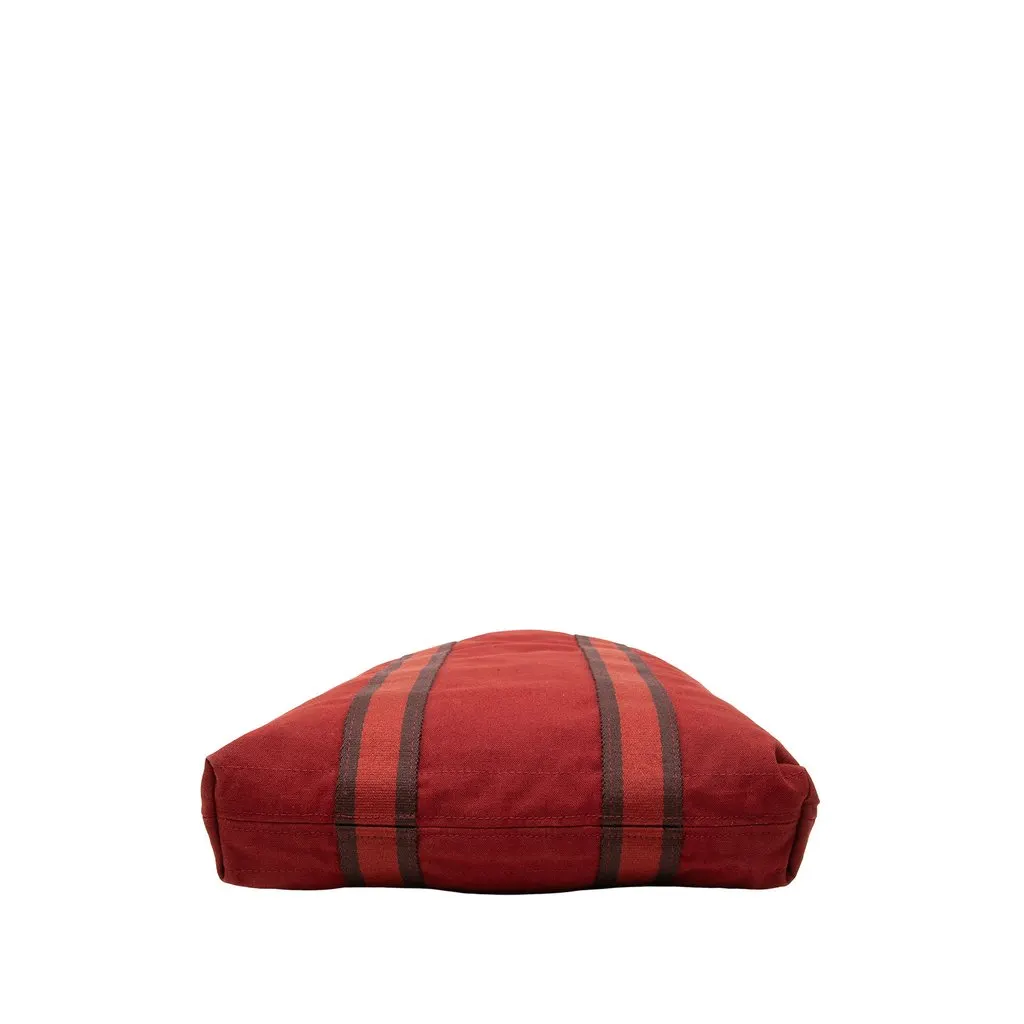 Hermès Canvas Fourre Tout Cabas Red Canvas Very good - Inside View
