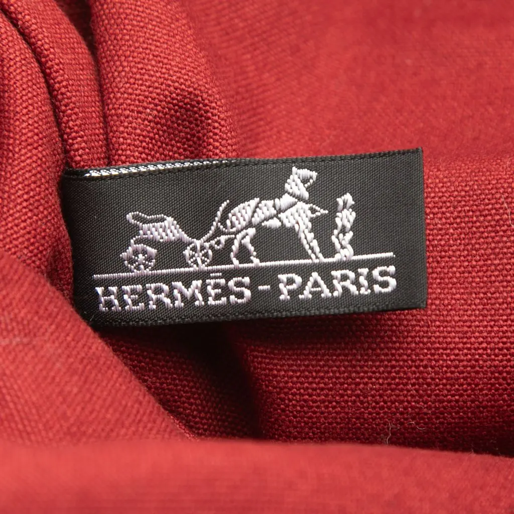 Hermès Canvas Fourre Tout Cabas Red Canvas Very good - Box View