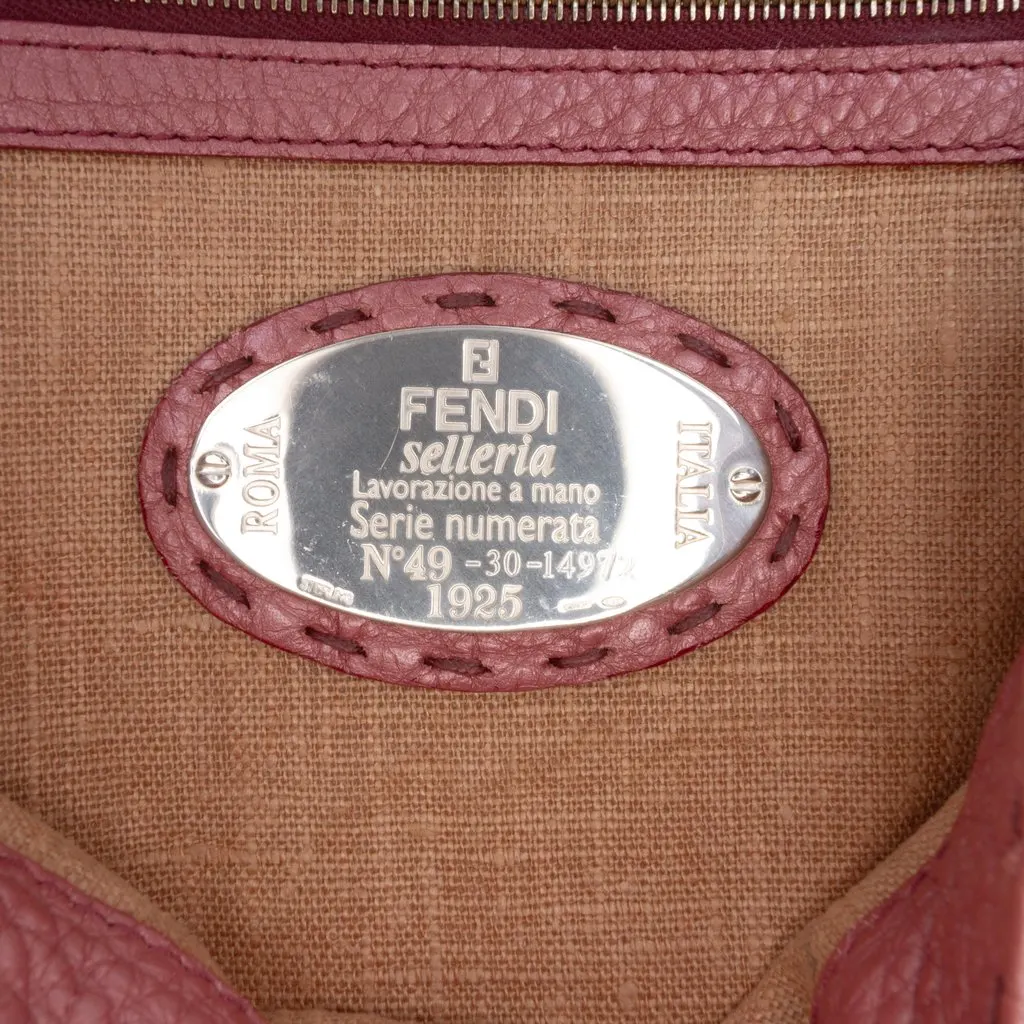 Fendi Mini Leather Selleria Linda Handbag Pink Leather Very good - Box View