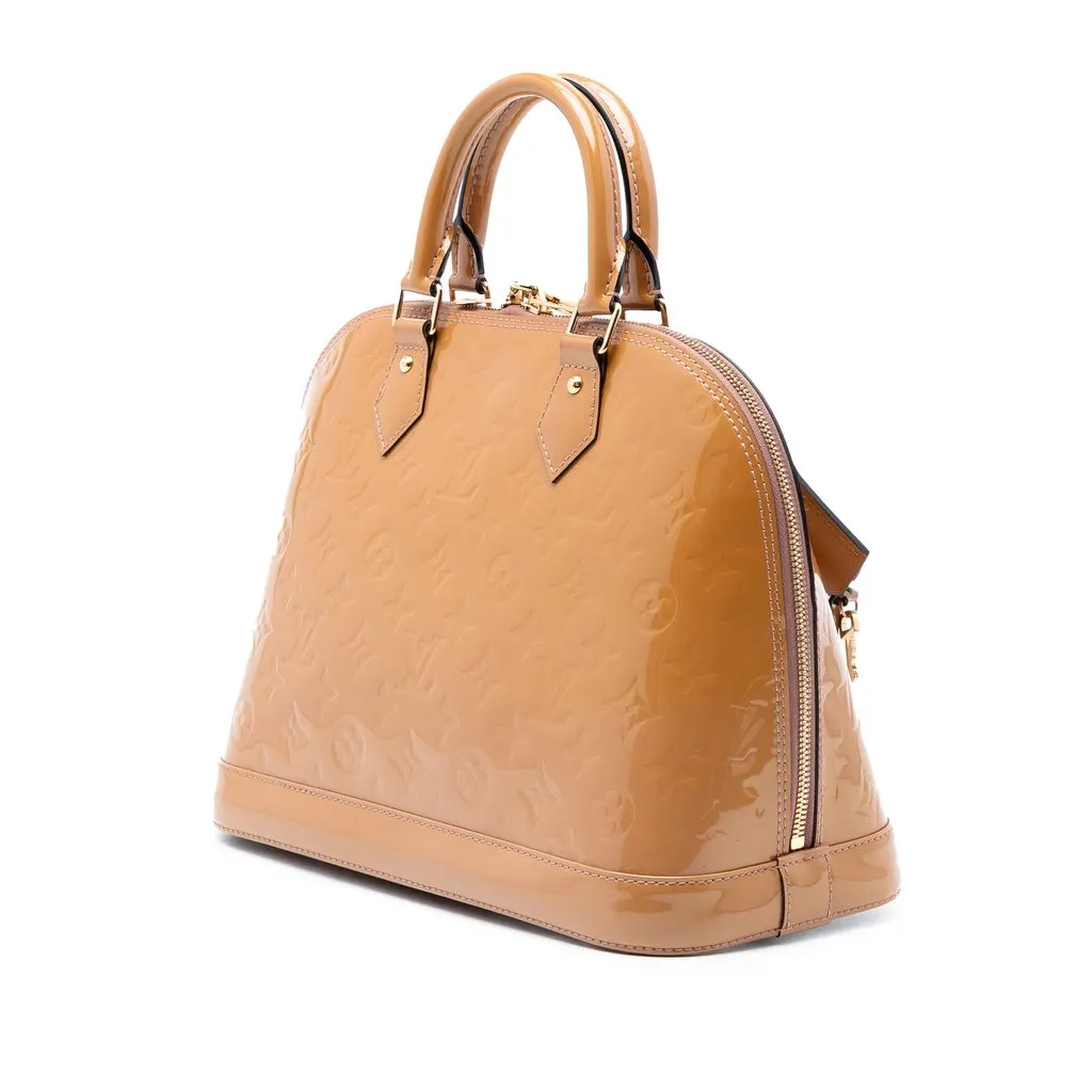 Louis Vuitton Monogram Vernis Alma PM Brown Leather Very good - Back View