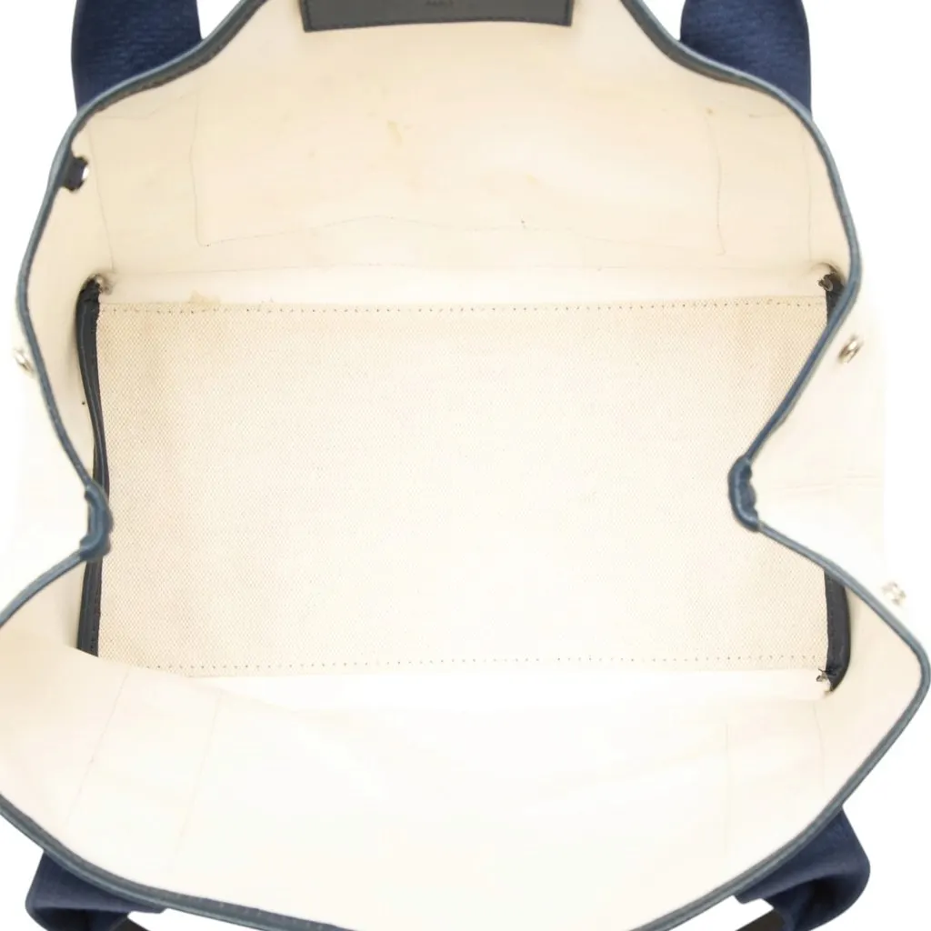 Balenciaga Canvas Navy Cabas Tote S White Canvas Very good - Model View