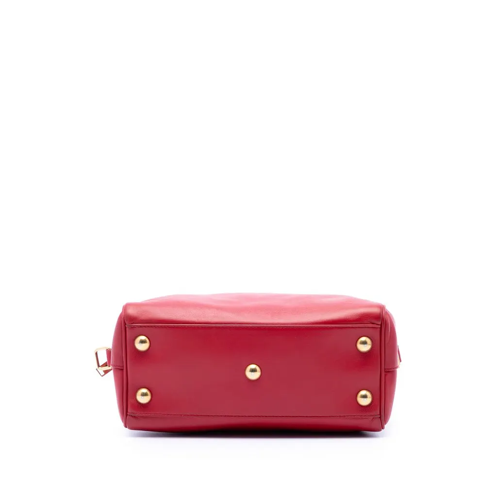 Saint Laurent Baby Leather Classic Duffle Satchel Red Leather Very good - Inside View