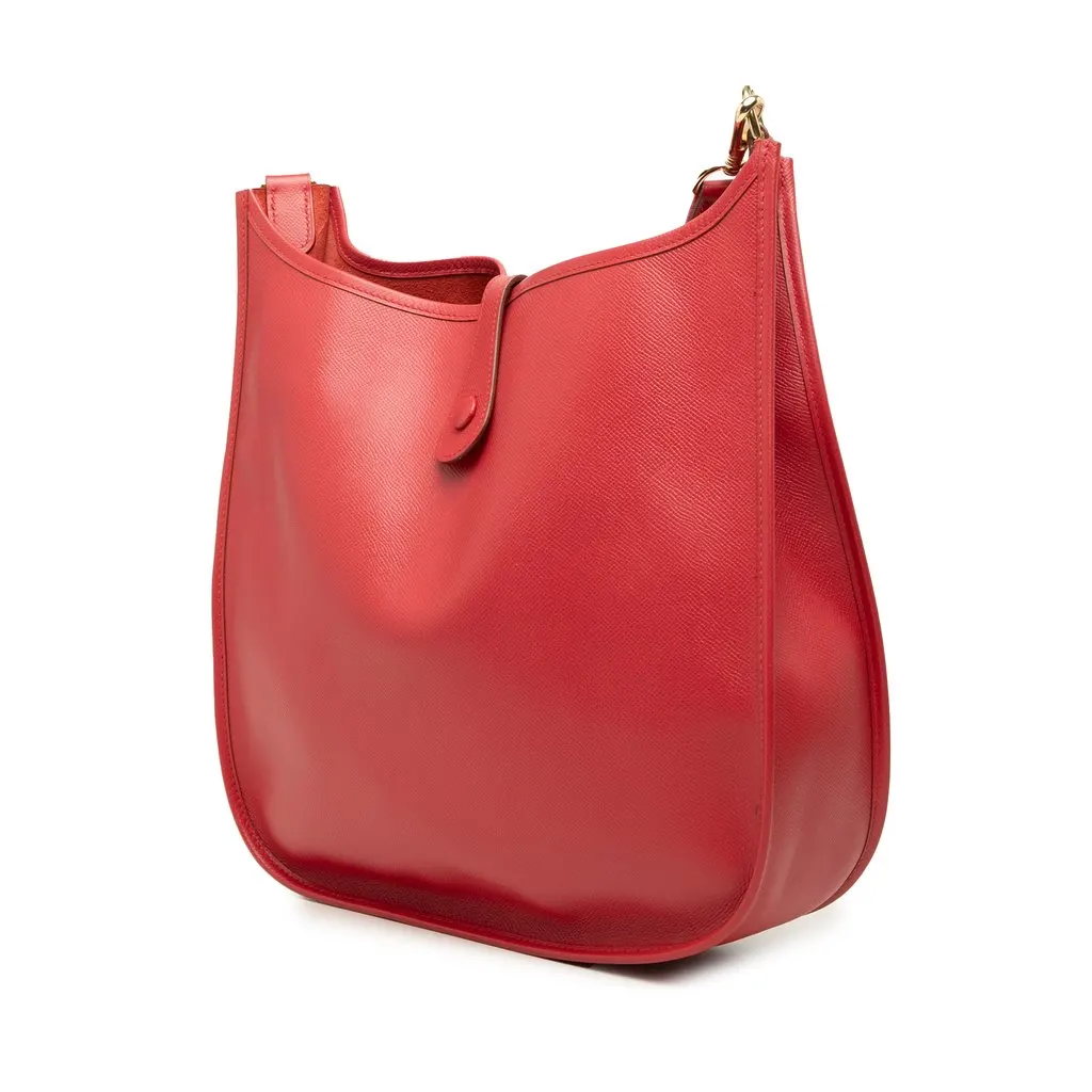 Hermès Courchevel Evelyne I 33 Red Leather Very good - Back View