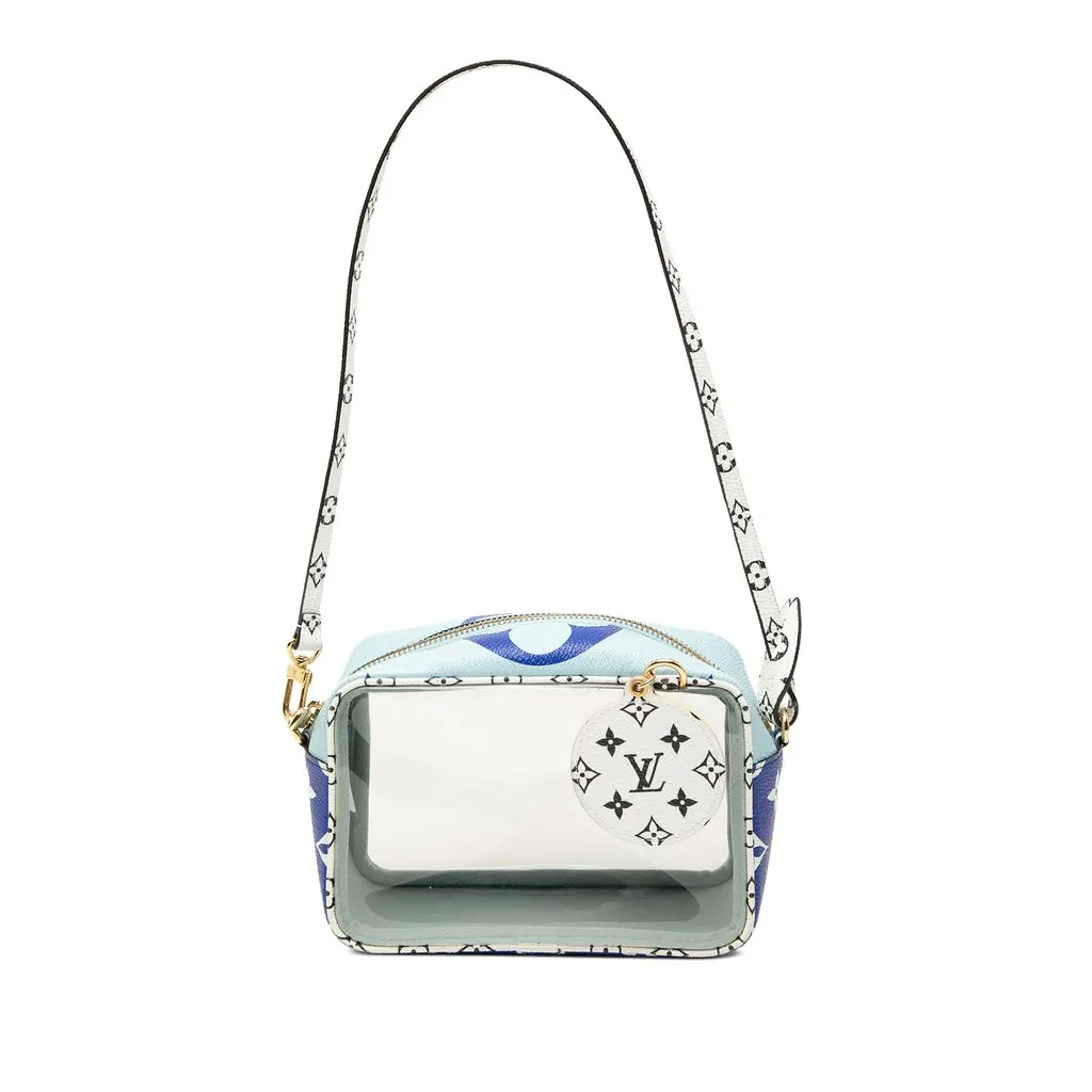 Louis Vuitton Monogram Giant Beach Pouch Blue Plastic Very good - Front View