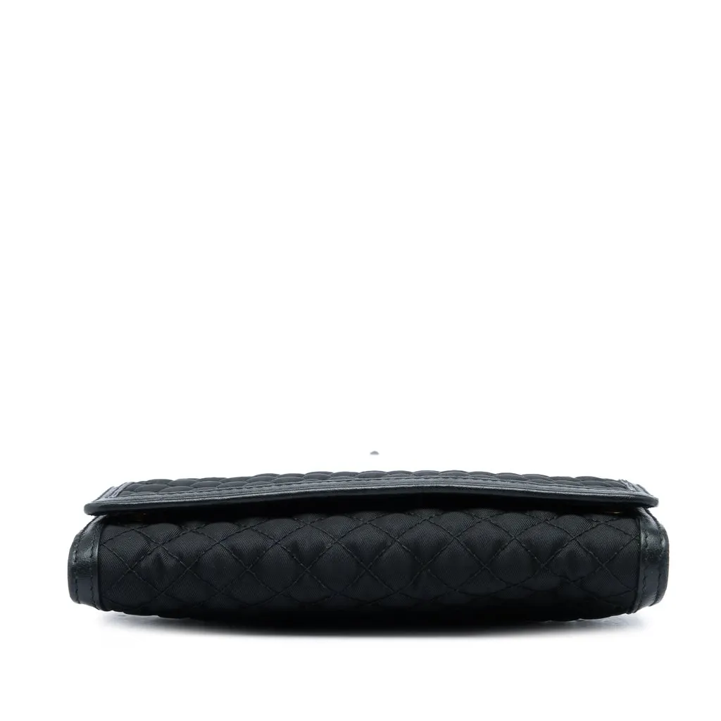 Prada Impuntu Tessuto Wallet on Strap Black Polyamide Good - Inside View
