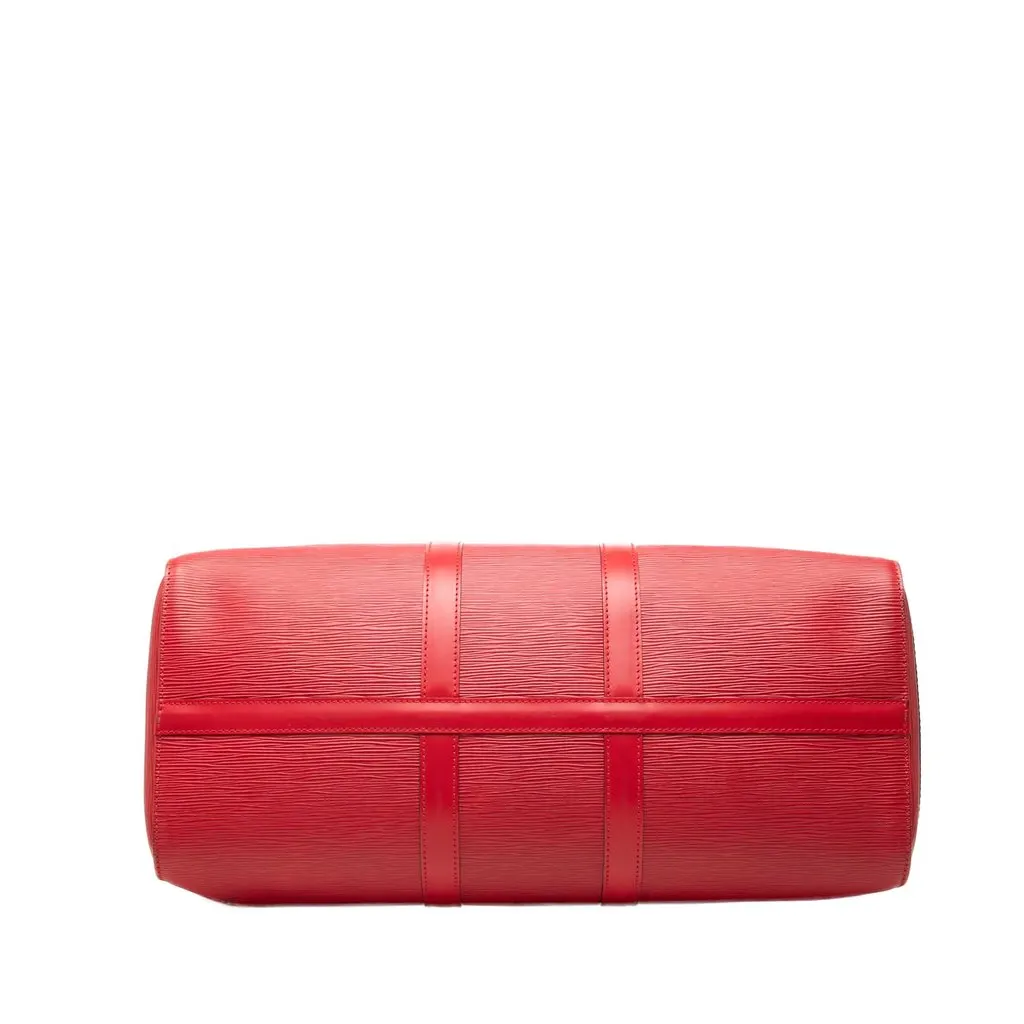 Louis Vuitton Epi Keepall 45 Red Leather Good - Inside View