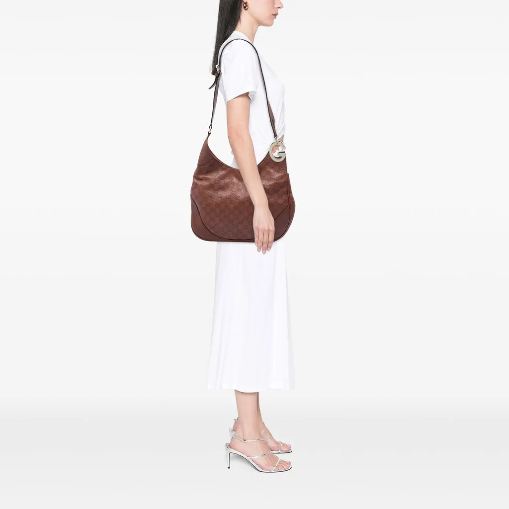 Gucci Guccissima Charlotte Crossbody Brown Leather Very good - Box View