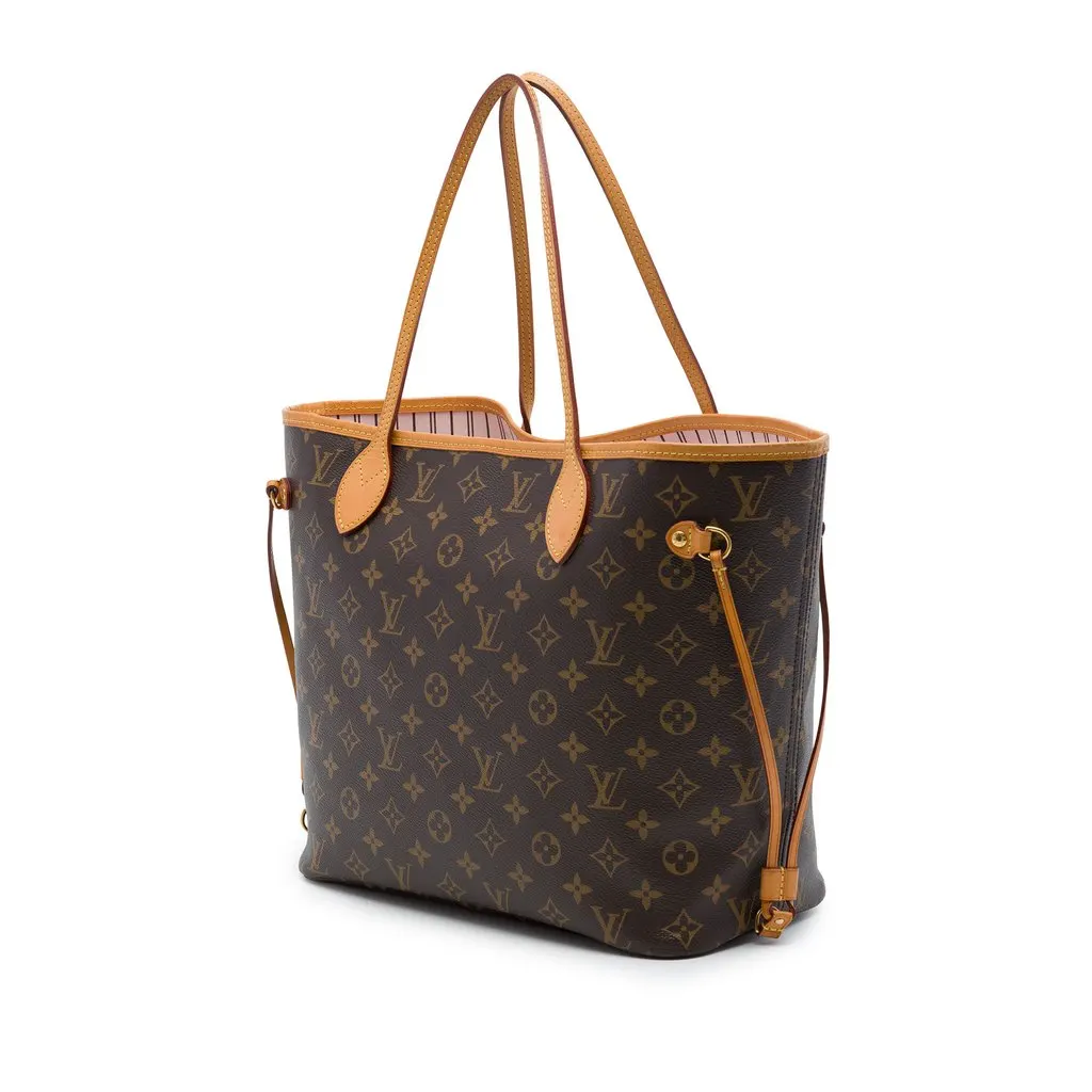 Louis Vuitton Monogram Neverfull MM Brown Canvas Very good - Back View