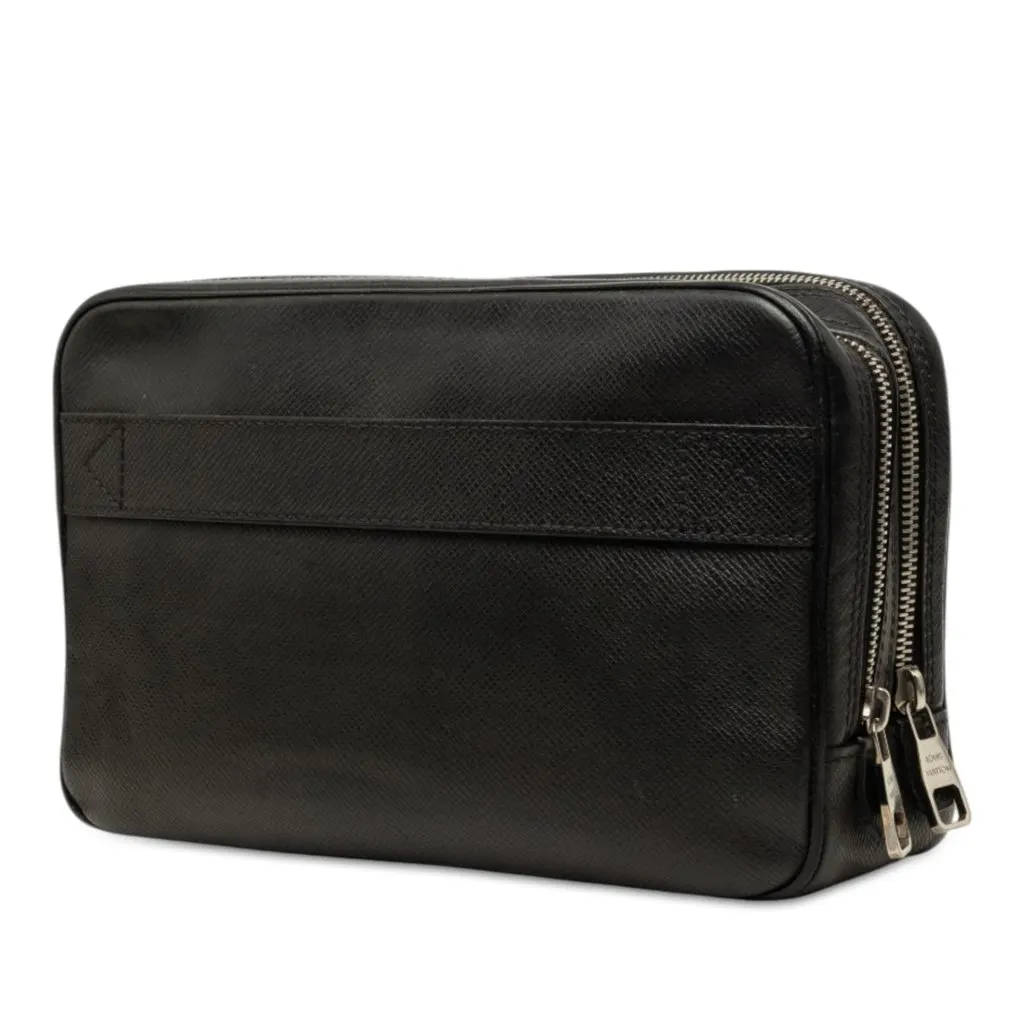 Louis Vuitton Taiga Neo Pavel Clutch Black Leather Very good - Back View