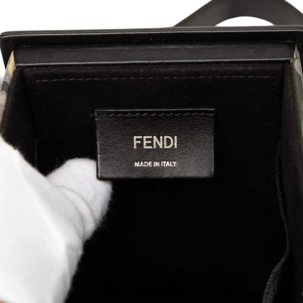 Fendi Smooth Calfskin Marble Print Vertical Box Crossbody MultiColor Leather Very good - Box View