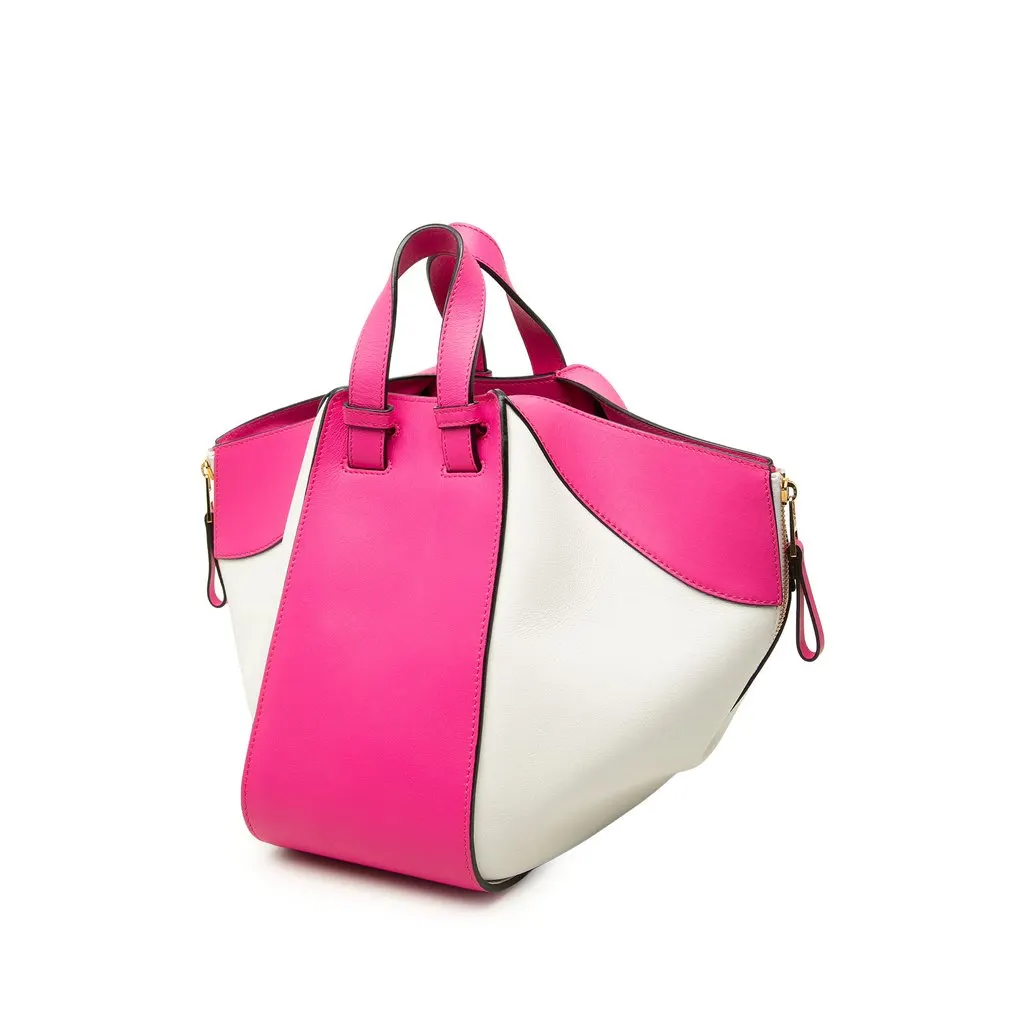 Loewe Medium Bicolor Leather Hammock Satchel White Leather Very good - Back View