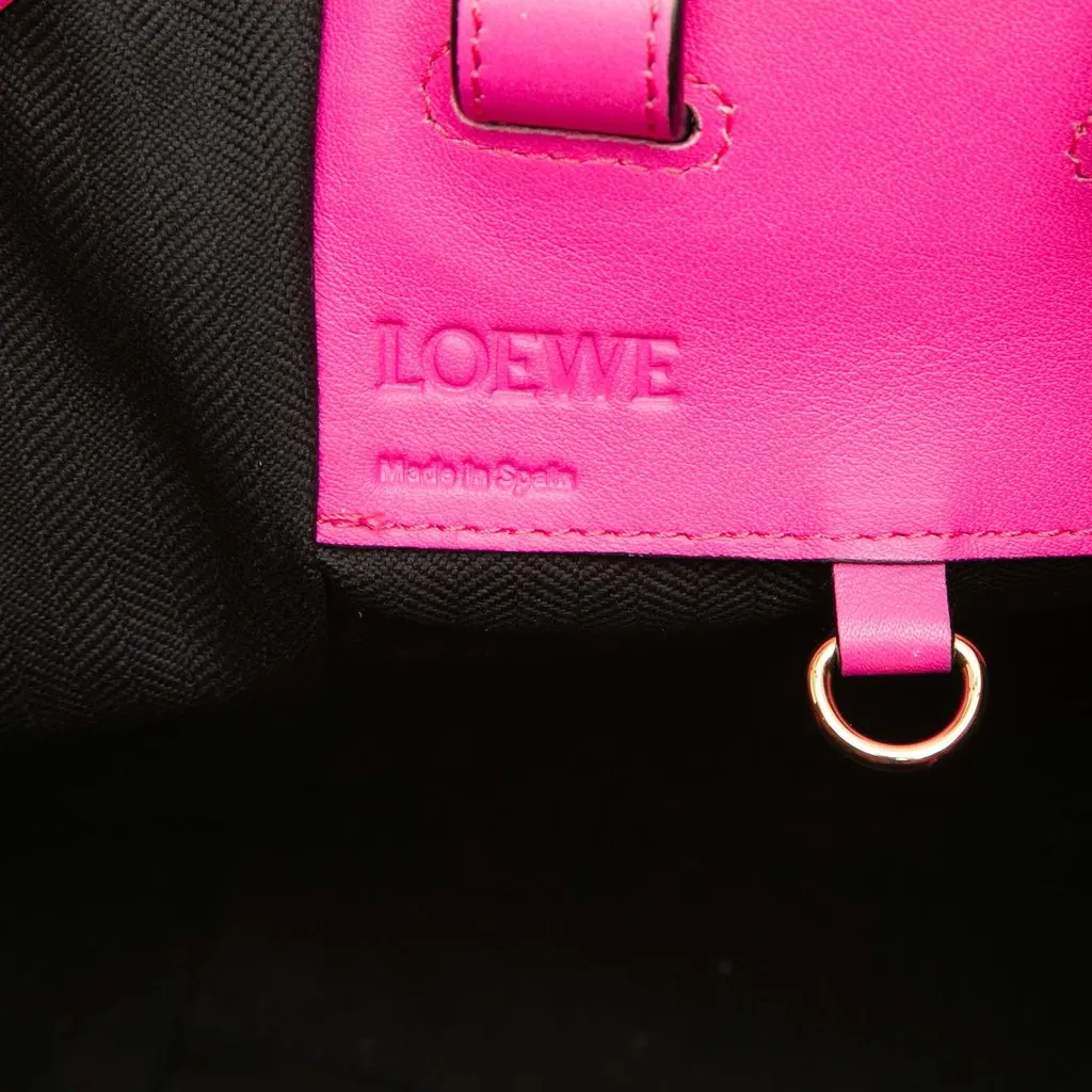 Loewe Medium Bicolor Leather Hammock Satchel White Leather Very good - Box View