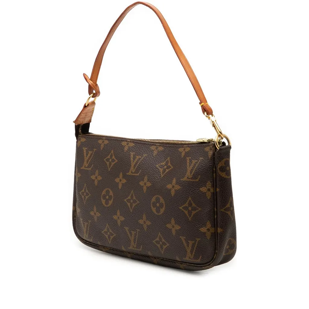 Louis Vuitton Monogram Pochette Accessoires Brown Very good - Back View
