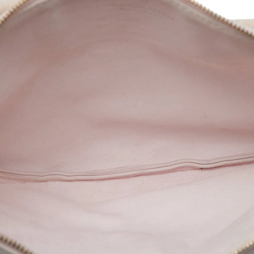 Bottega Veneta Small Suede Turn Pouch Pink Leather Very good - Model View