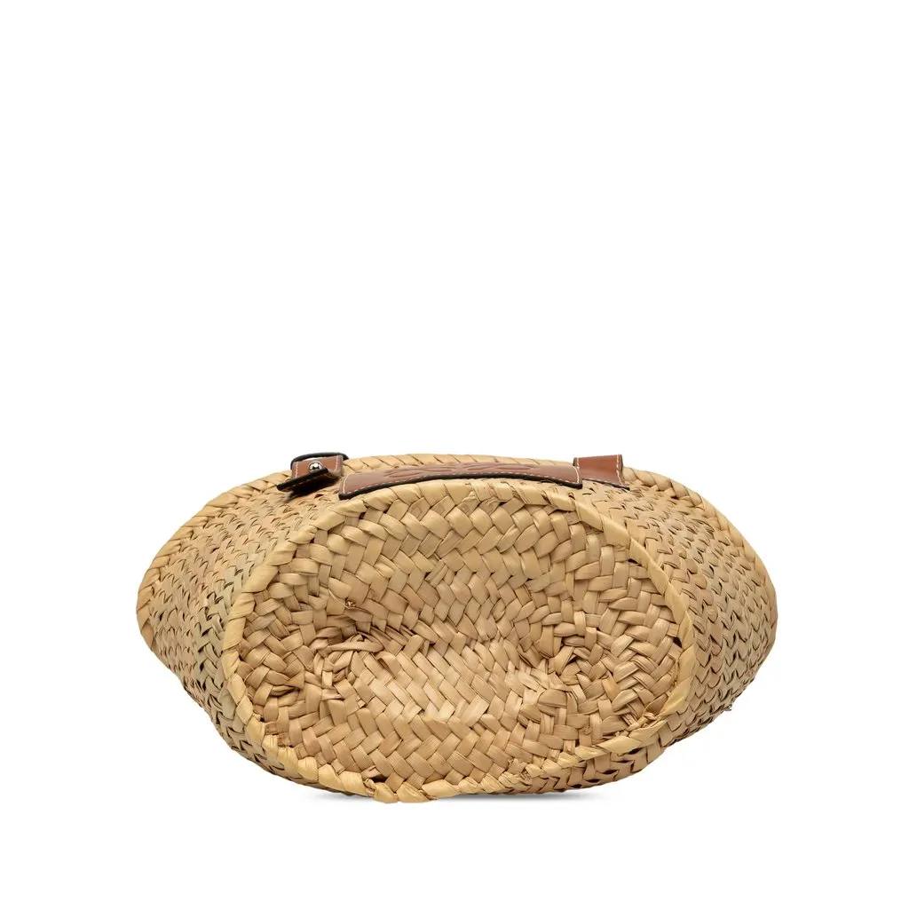 LOEWE Small Raffia Anagram Basket Tote Beige Very good - Inside View