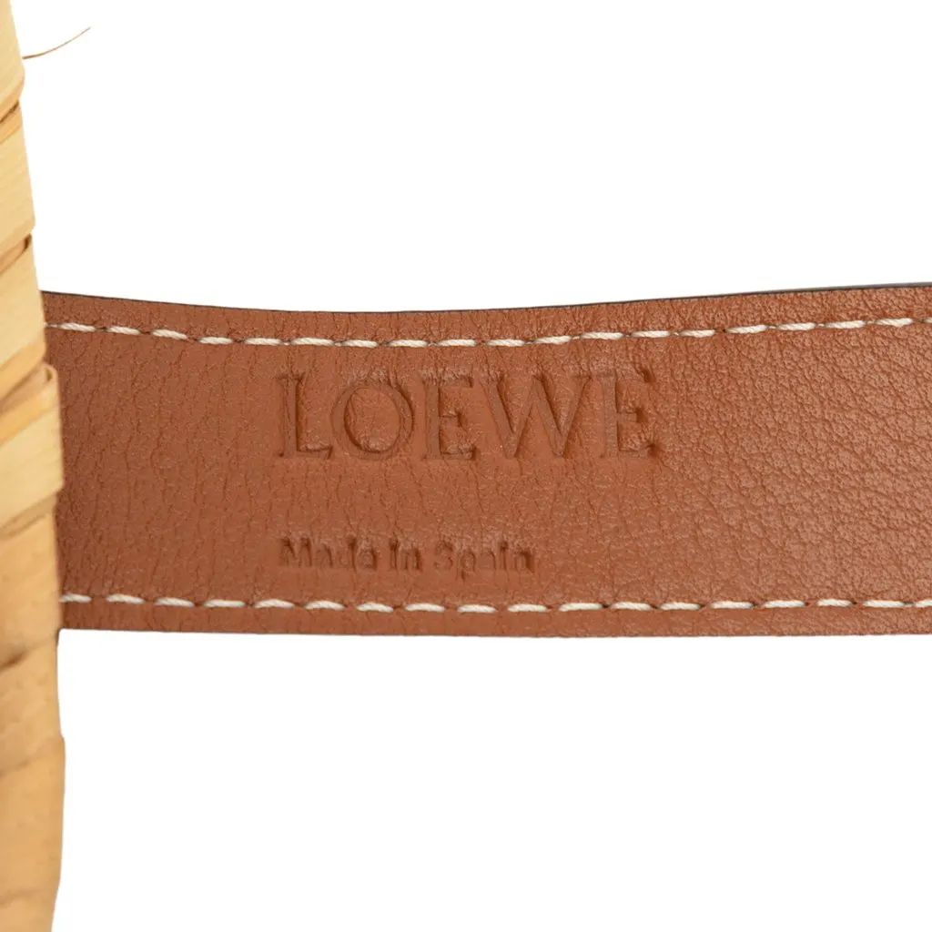LOEWE Small Raffia Anagram Basket Tote Beige Very good - Box View