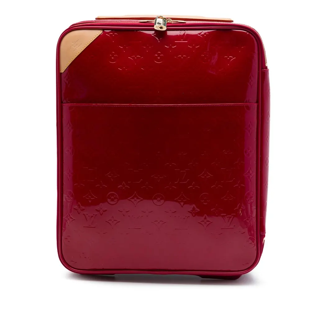 Louis Vuitton Monogram Vernis Pegase 45 Red Leather Good - Front View