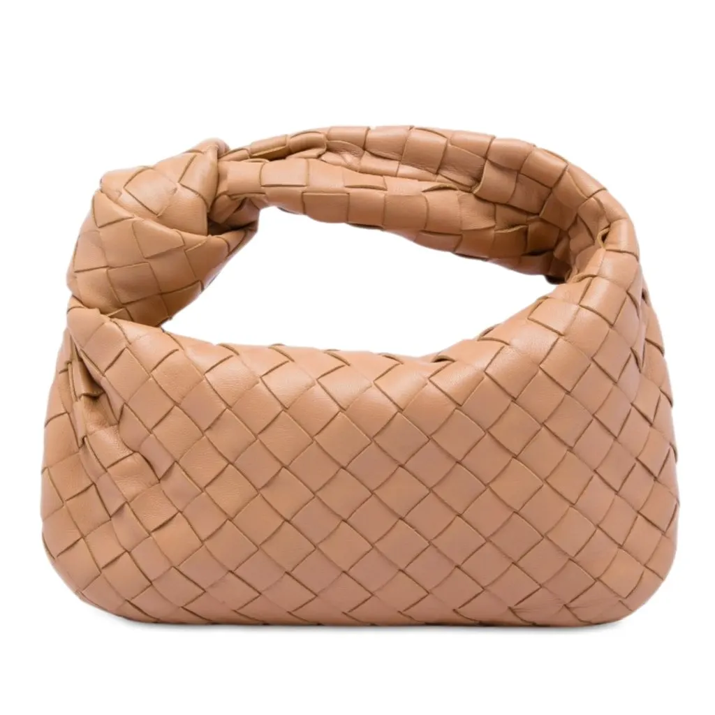 Bottega Veneta Mini Nappa Intrecciato Jodie Brown Leather Very good - Front View
