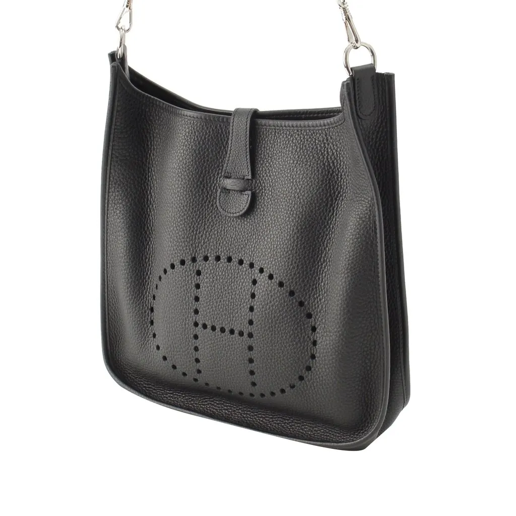 Hermès Clemence Evelyne I 33 Black Leather Very good - Back View