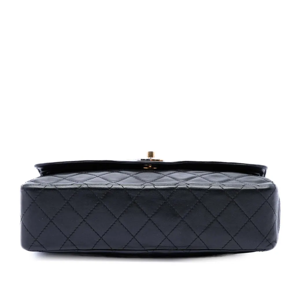 Chanel Limited Edition Paris Quilted Lambskin Double Flap Black Leather Very good - Inside View