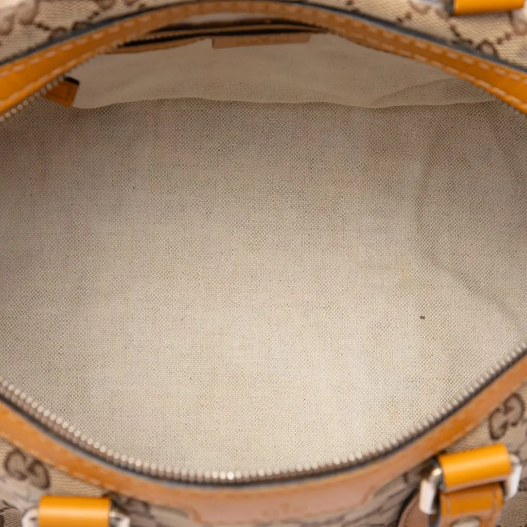 Gucci Medium GG Canvas Joy Boston Bag Beige Canvas Good - Model View