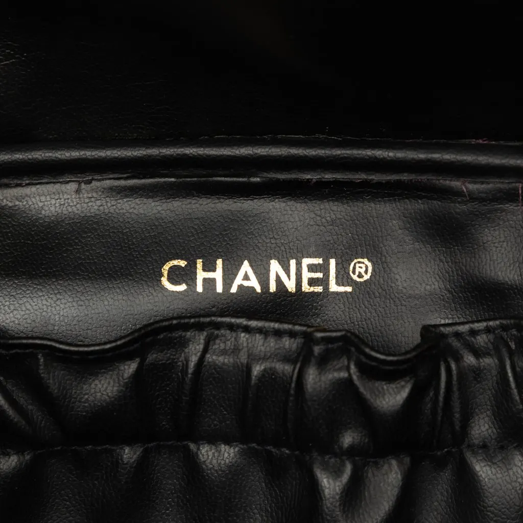 Chanel CC Quilted Lambskin Vanity Bag Black Leather Very good - Box View