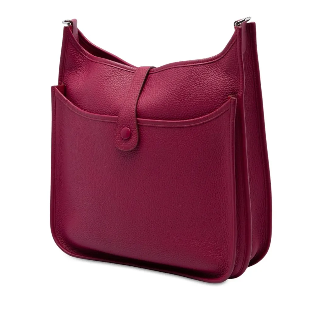 Hermès Clemence Evelyne III 33 Purple Leather Very good - Back View