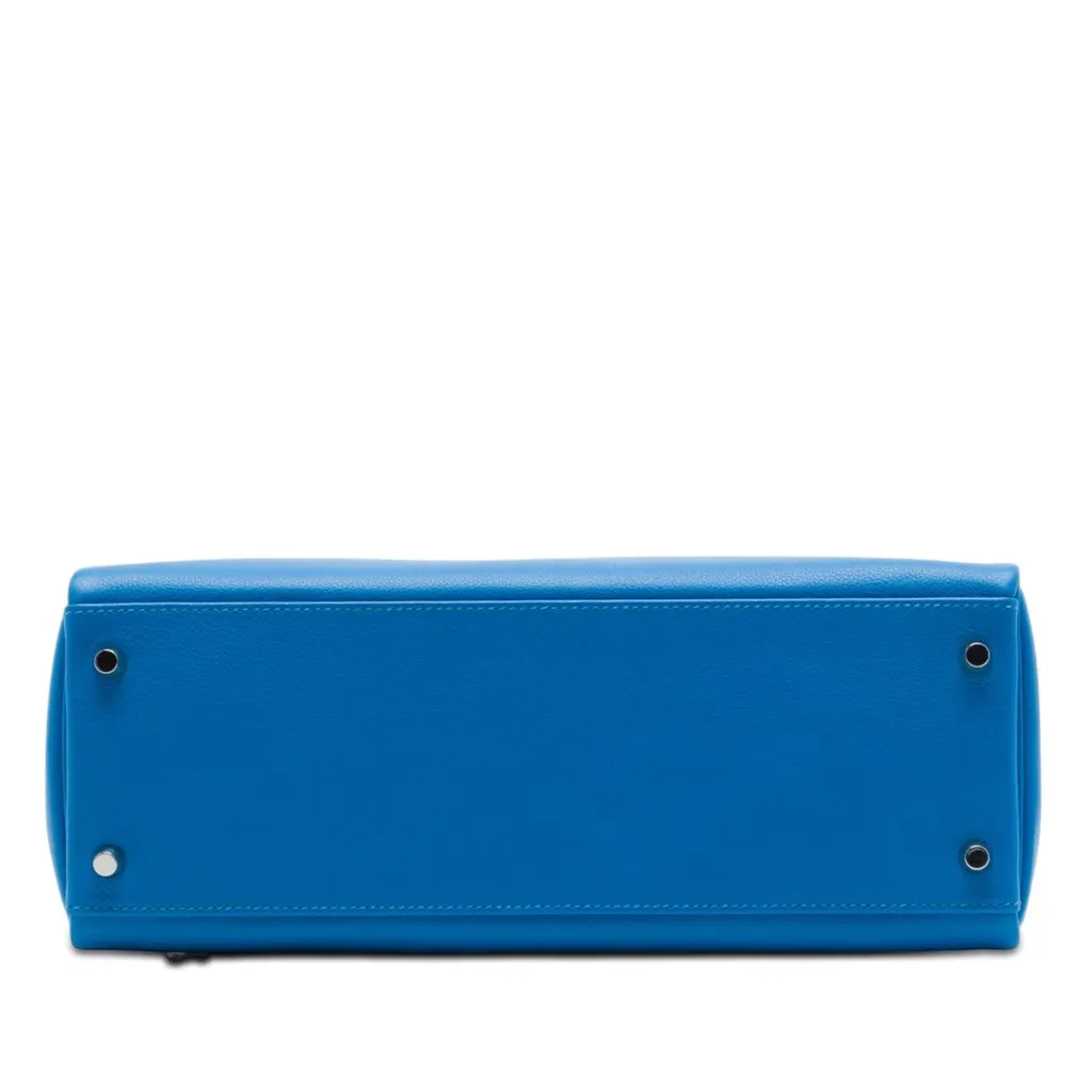 Hermès Clemence Kelly II Retourne 32 Blue Leather Very good - Inside View