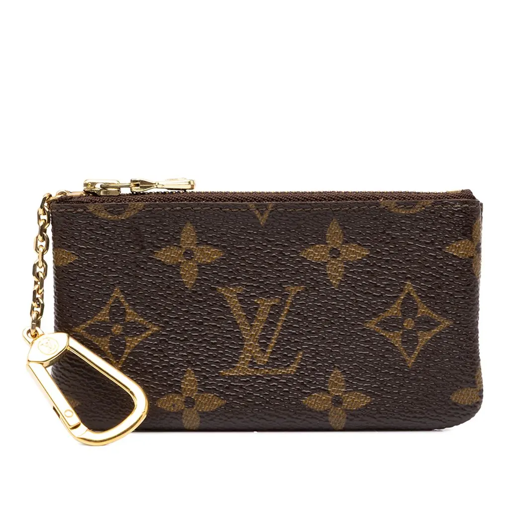 Louis Vuitton Monogram Key Pouch Brown Canvas Very good - Front View