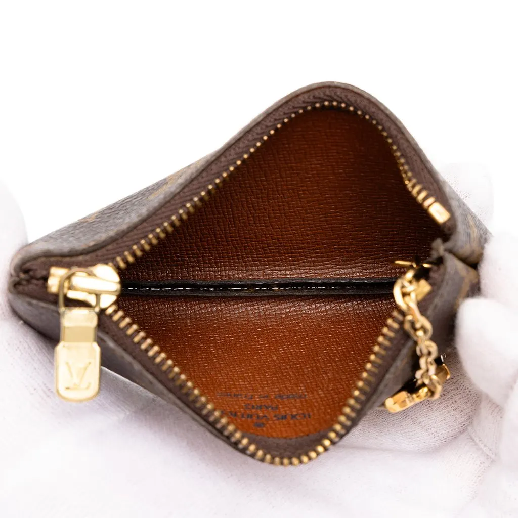 Louis Vuitton Monogram Key Pouch Brown Canvas Very good - Model View