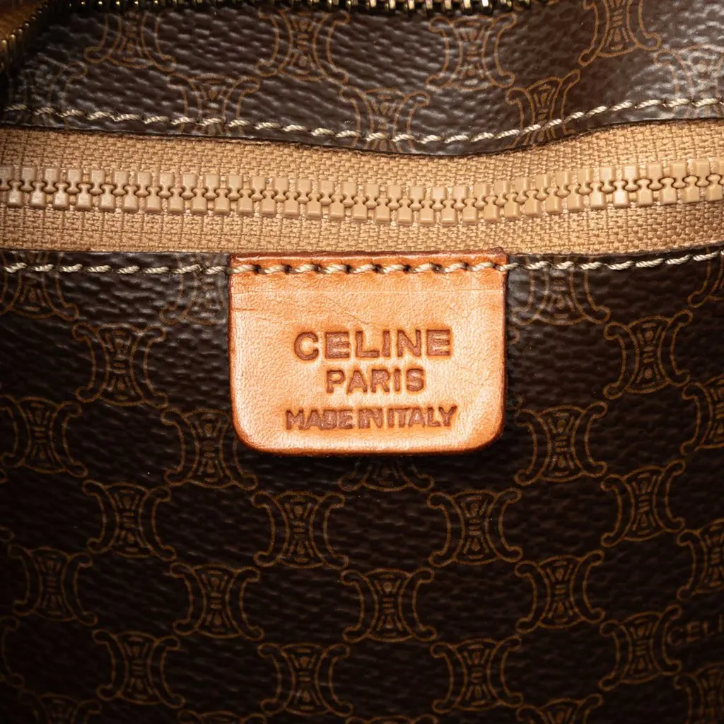 Celine Macadam Coated Canvas Tote Brown Canvas Good - Box View