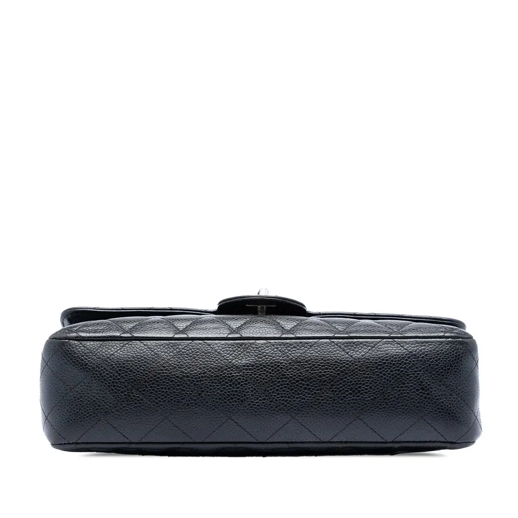 Chanel Medium Classic Caviar Double Flap Black Leather Very good - Inside View