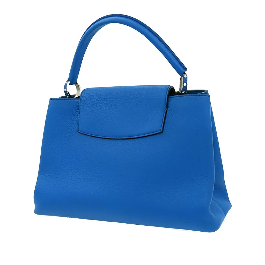 Louis Vuitton Taurillon Capucines GM Blue Leather Very good - Back View