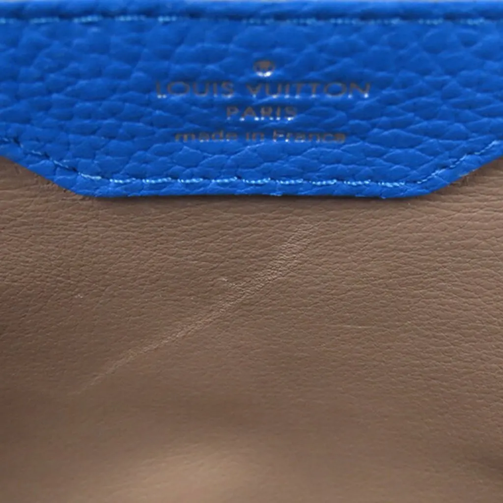 Louis Vuitton Taurillon Capucines GM Blue Leather Very good - Box View