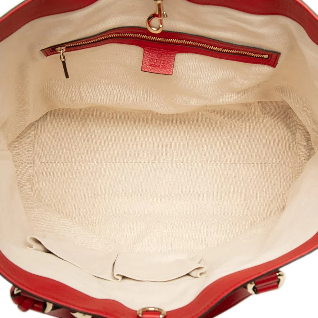 Gucci Large Calfskin Soho Working Tote Red Leather Very good - Model View