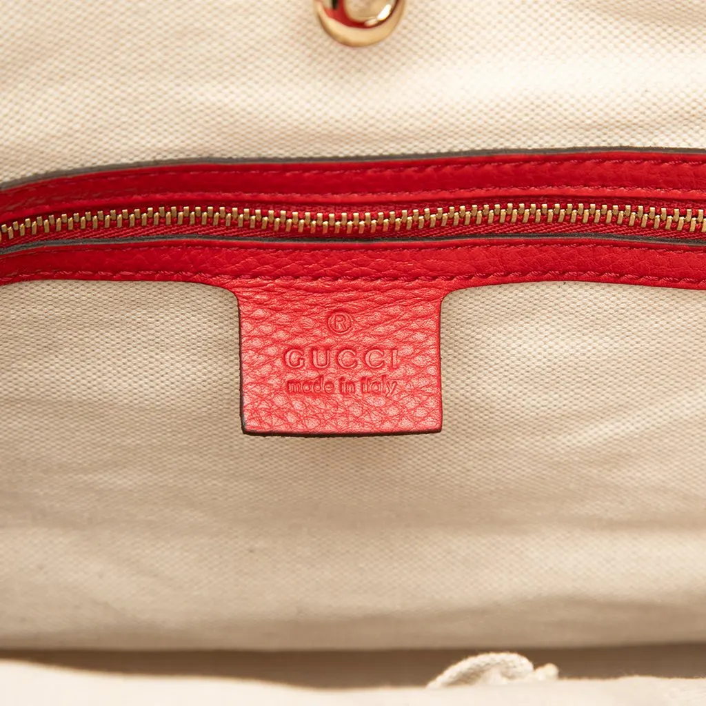 Gucci Large Calfskin Soho Working Tote Red Leather Very good - Box View