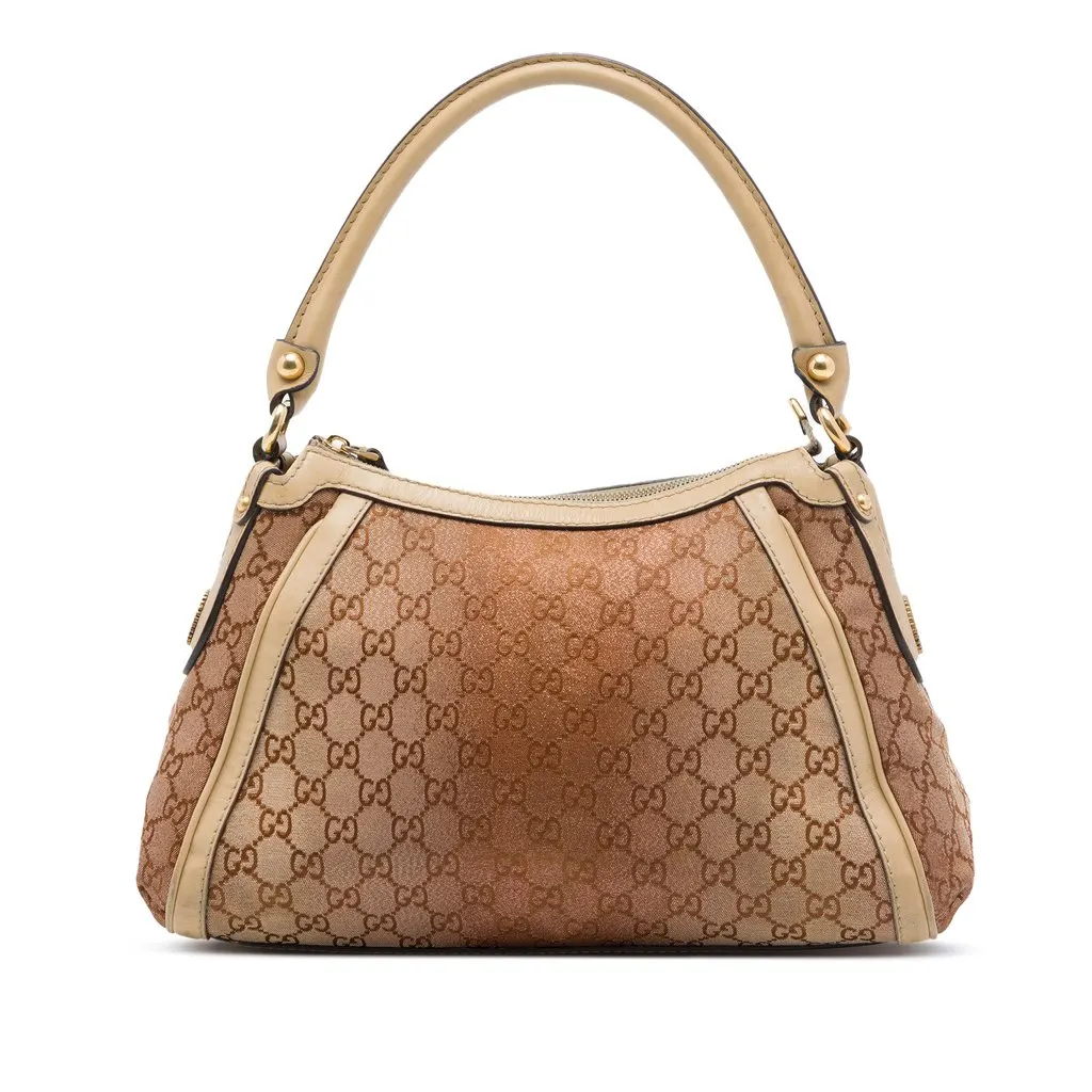 Gucci GG Canvas Lurex Scarlett Handbag Brown Very good - Front View