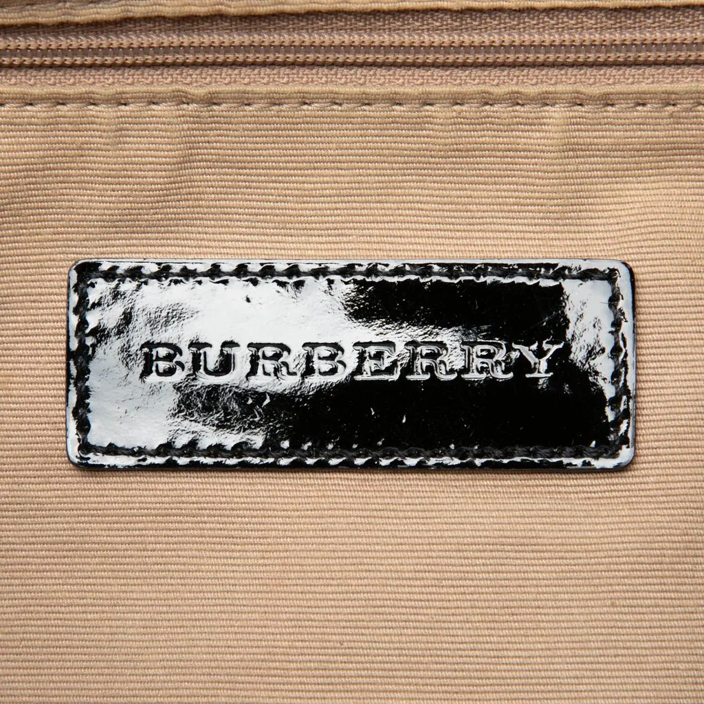 Burberry Supernova Check Coated Canvas Bilmore Tote Beige Very good - Box View