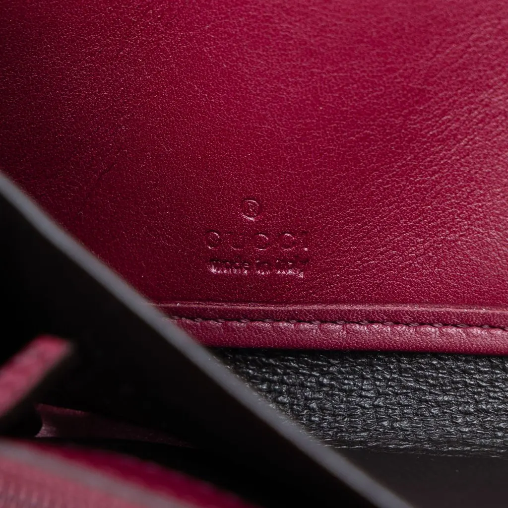 Gucci Guccissima Mayfair Zip Around Long Wallet Red Leather Very good - Box View