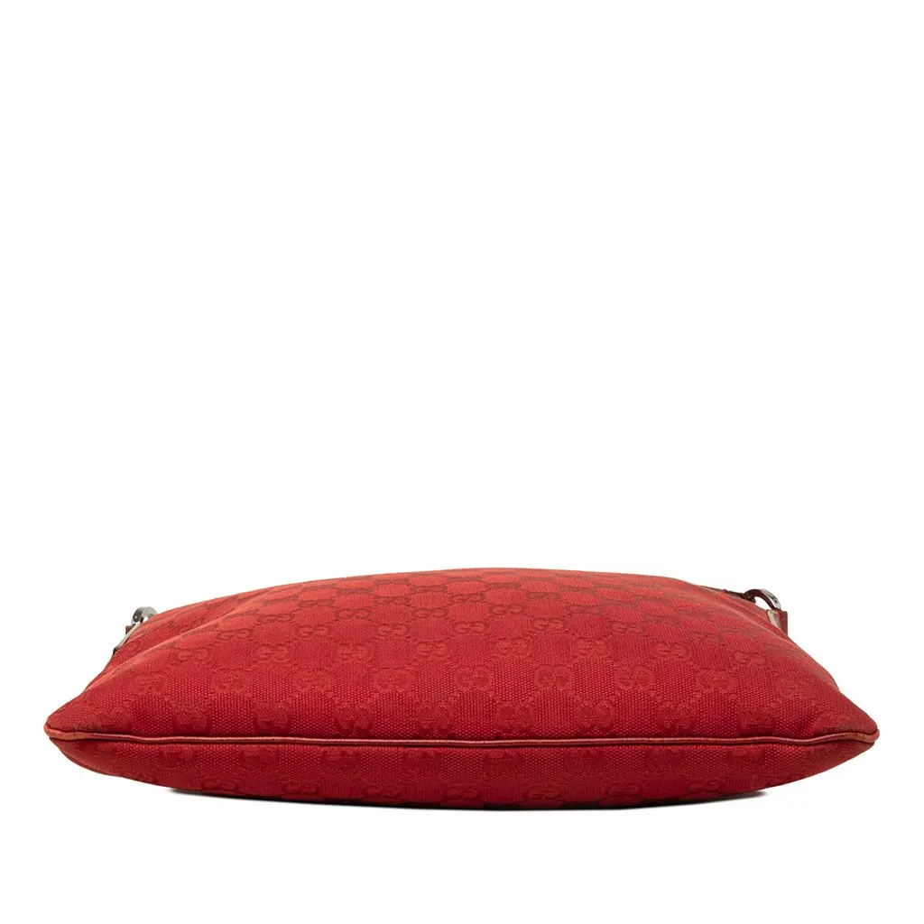 Gucci GG Canvas Crossbody Red Canvas Good - Inside View