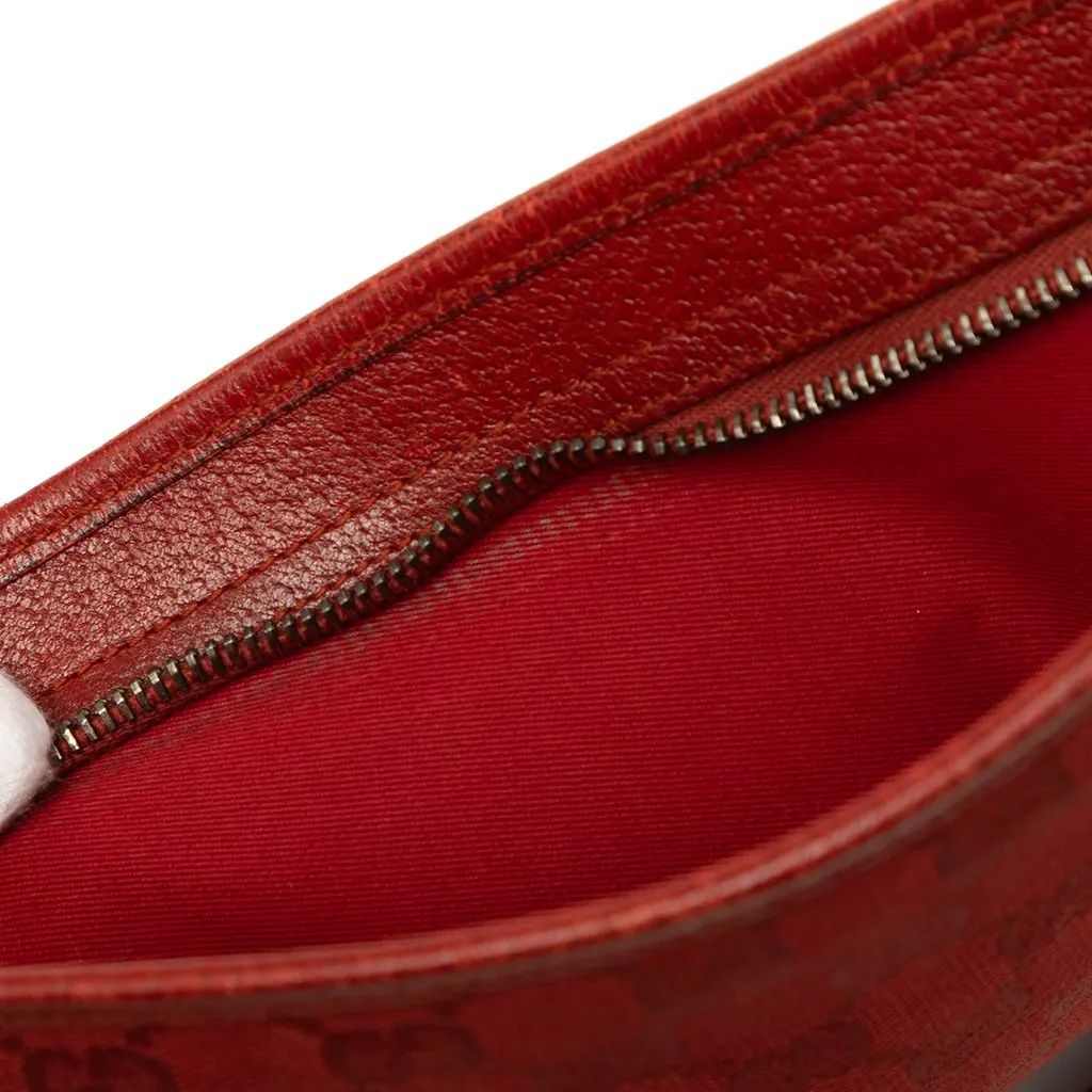 Gucci GG Canvas Crossbody Red Canvas Good - Box View