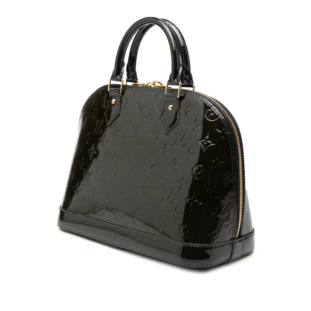 Louis Vuitton Monogram Vernis Alma PM Blue Leather Good - Back View